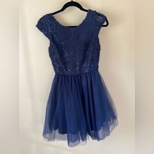 Emerald Sundae Sequined Lace Fit & Flare Dress Sz 3